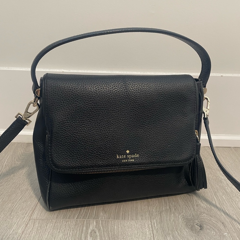 Kate Spade Black Leather Crossbody Bag